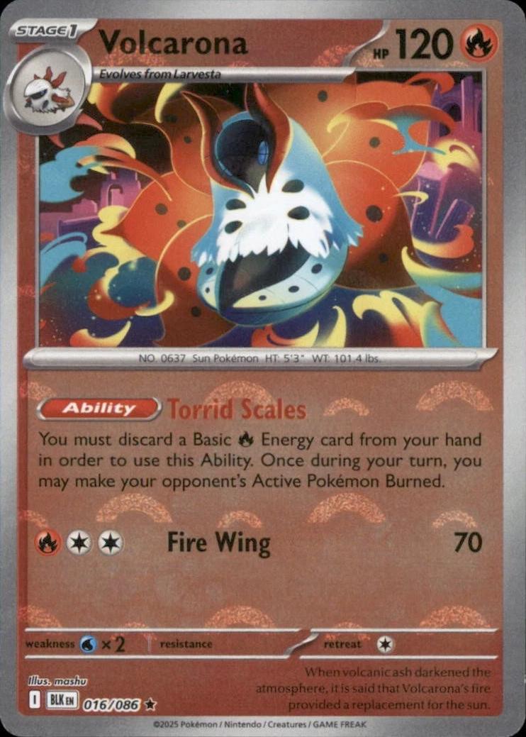Black Bolt Volcarona [Poke-Ball] Pokémon card